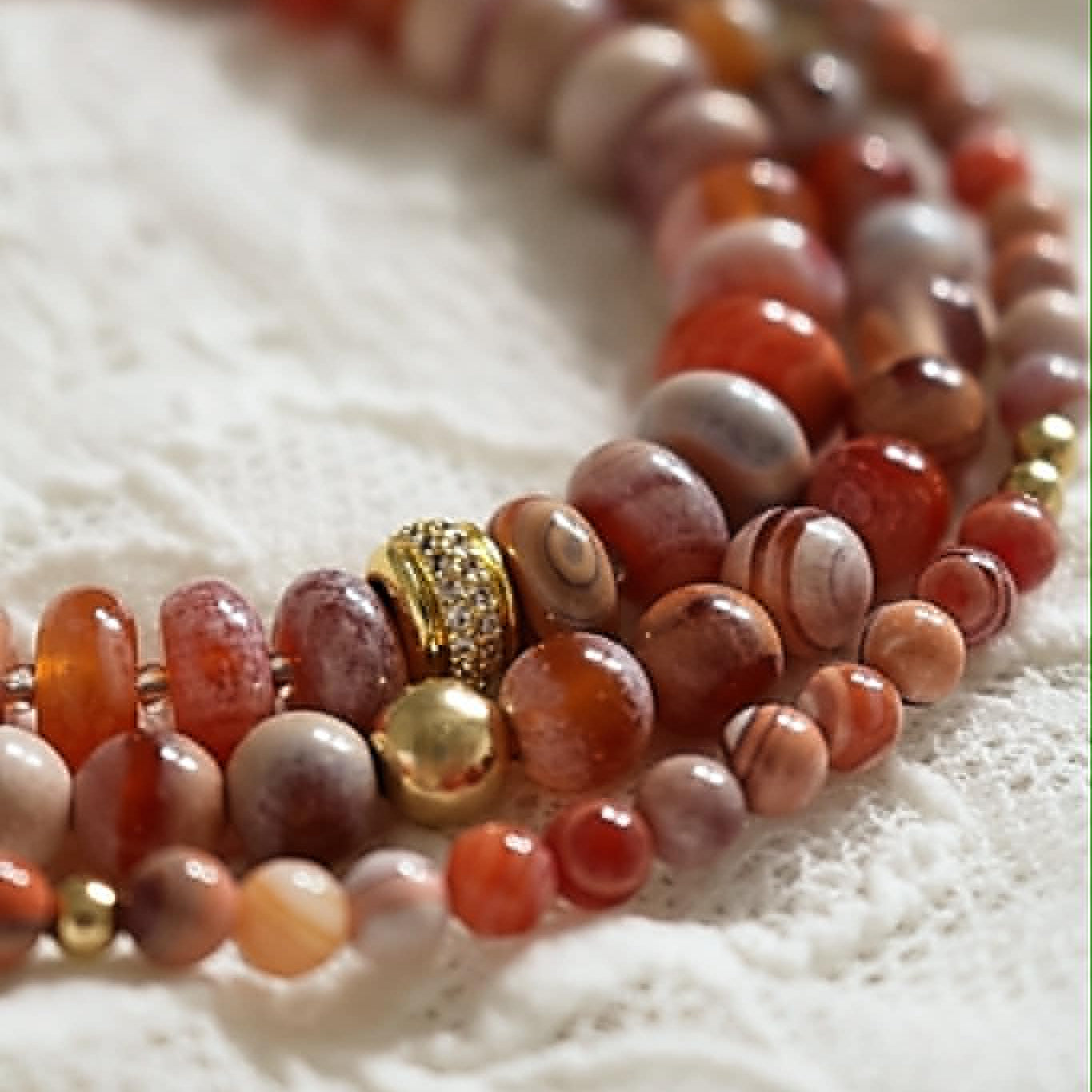 6mm Smooth Round Gobi Agate Necklace