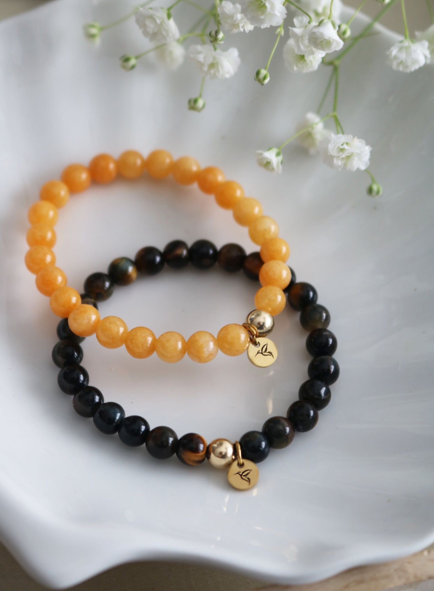 Girls Abundance Bracelet | Yellow Jade with 14k Gold Filled Bead