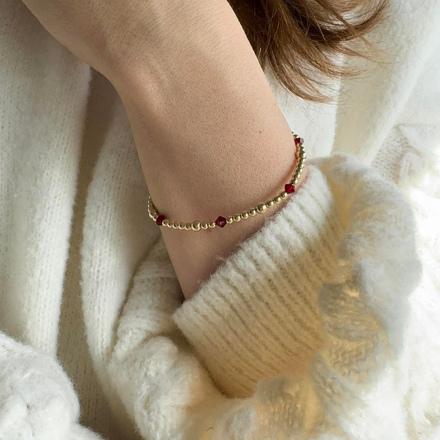 Garnet January Birthstone | 14K Gold-Filled & 925 Sterling Silver