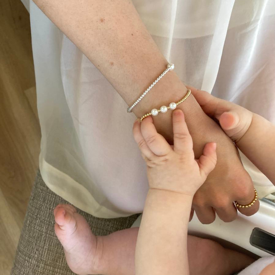Legacy | 14K Gold-Filled Bracelet With Round Natural Pearl Beads