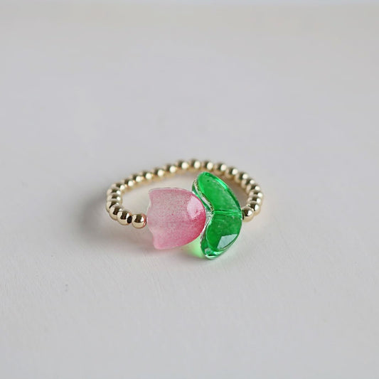 Tulip Beaded Ring | 14k Gold-Filled