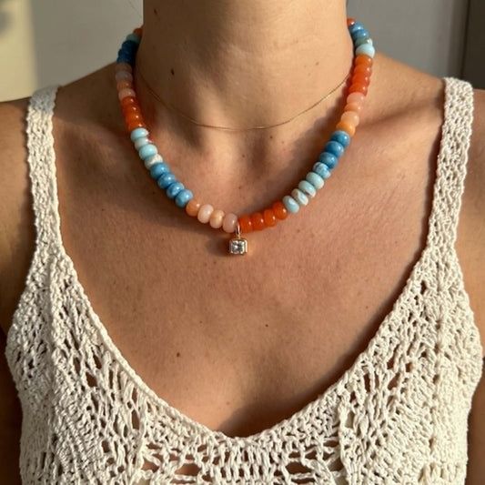 The Portofino Necklace |  With CZ Pendant