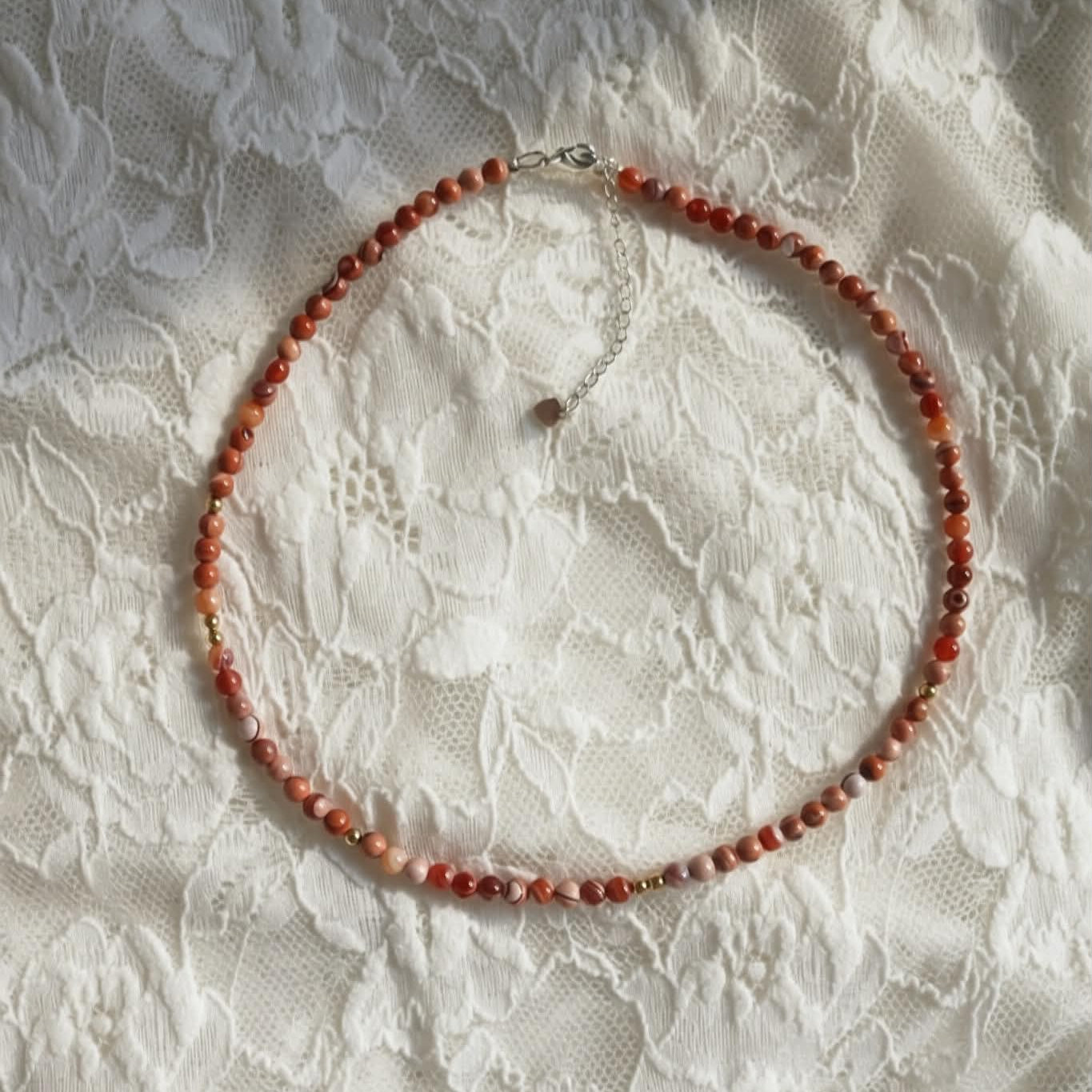 4mm Smooth Round Gobi Agate Necklace
