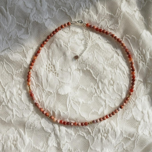 4mm Smooth Round Gobi Agate Necklace