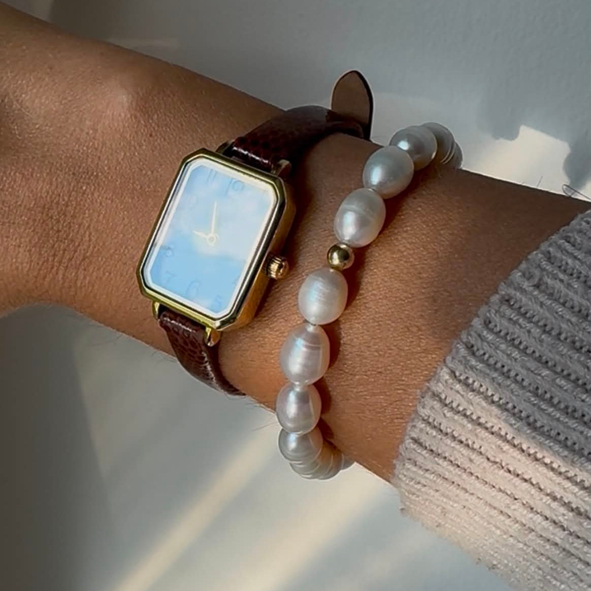 6mm Oval Freshwater Pearl Bracelet 3