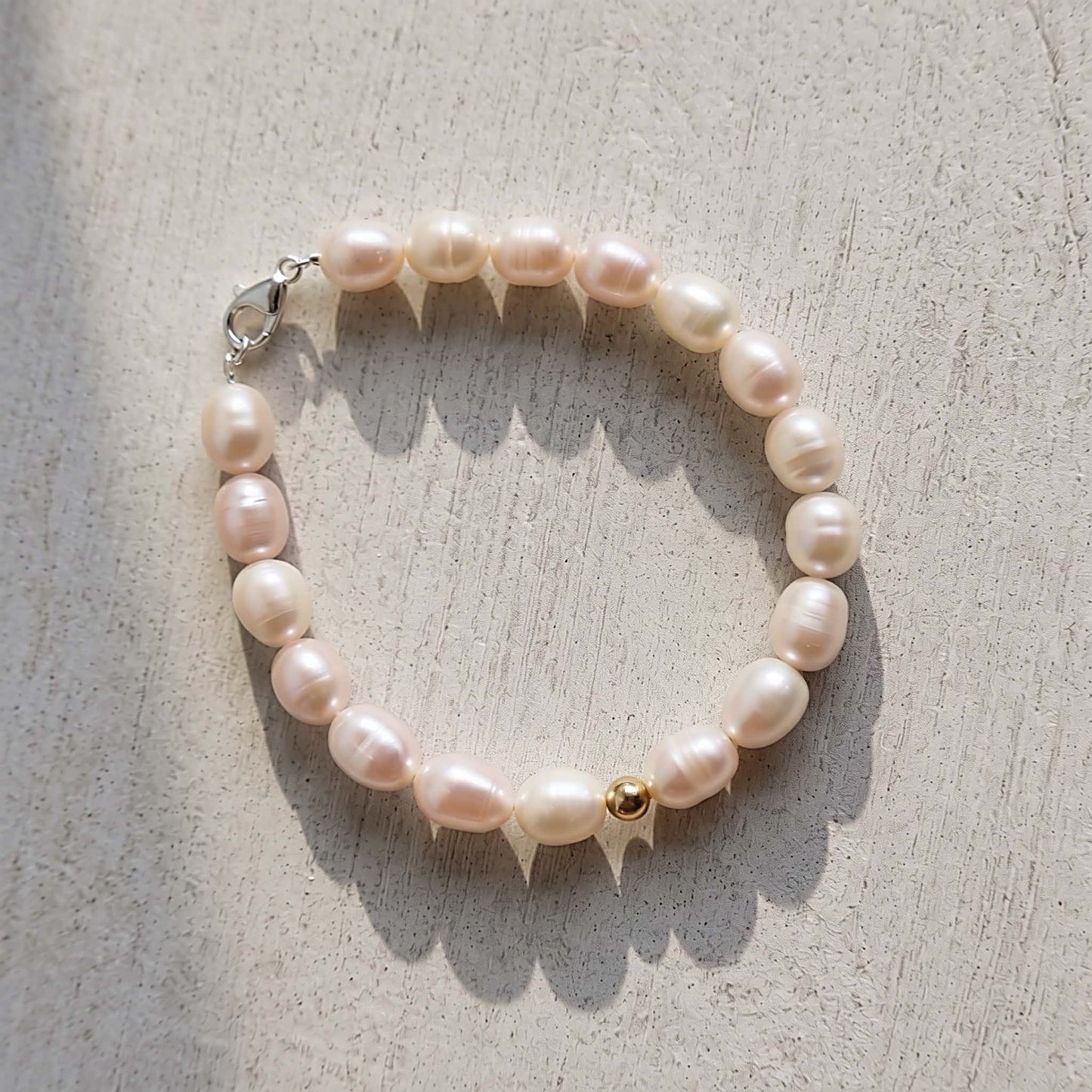 6mm Oval Freshwater Pearl Bracelet 3