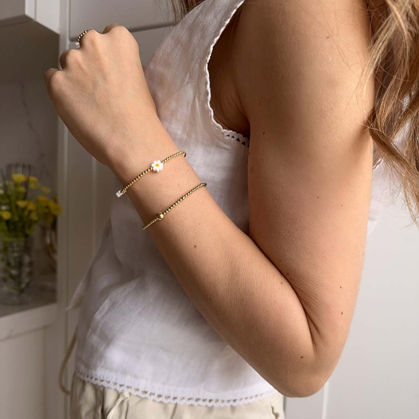 Daisy Bracelet | 14K Gold-Filled & 925 Sterling Silver