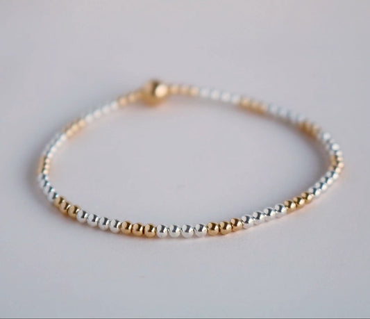 2.5mm Mixed Metal Bracelet | 14K Gold-Filled & 925 Sterling Silver