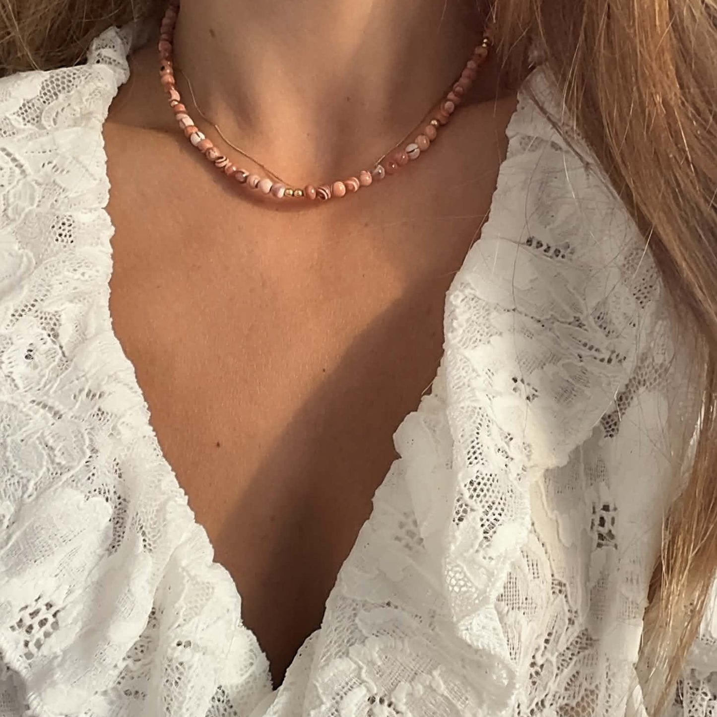 4mm Smooth Round Gobi Agate Necklace