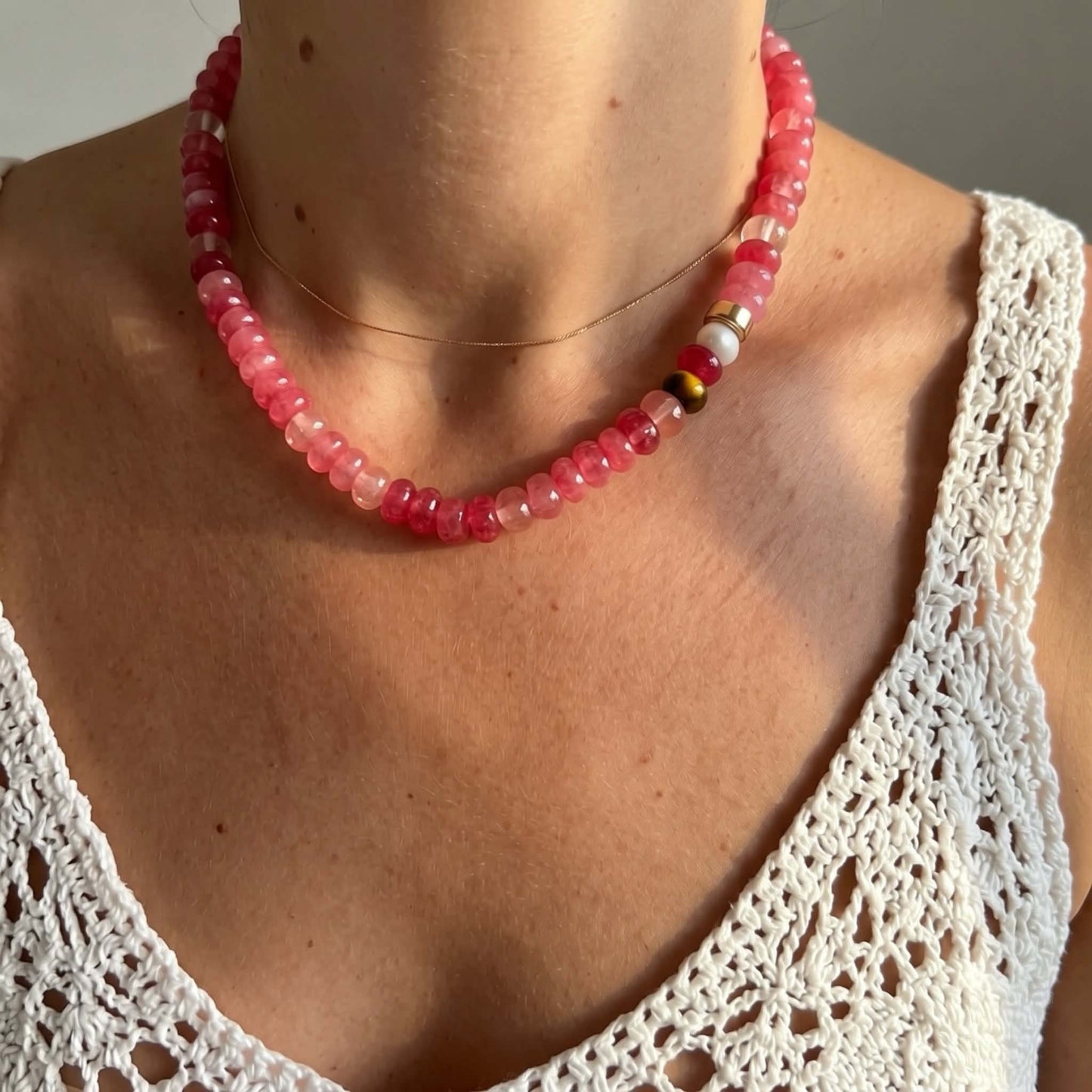 The Blush Escape Necklace |  With Freshwater Pearl