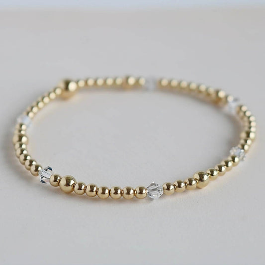 Crystal April Birthstone |  14K Gold-Filled & 925 Sterling Silver