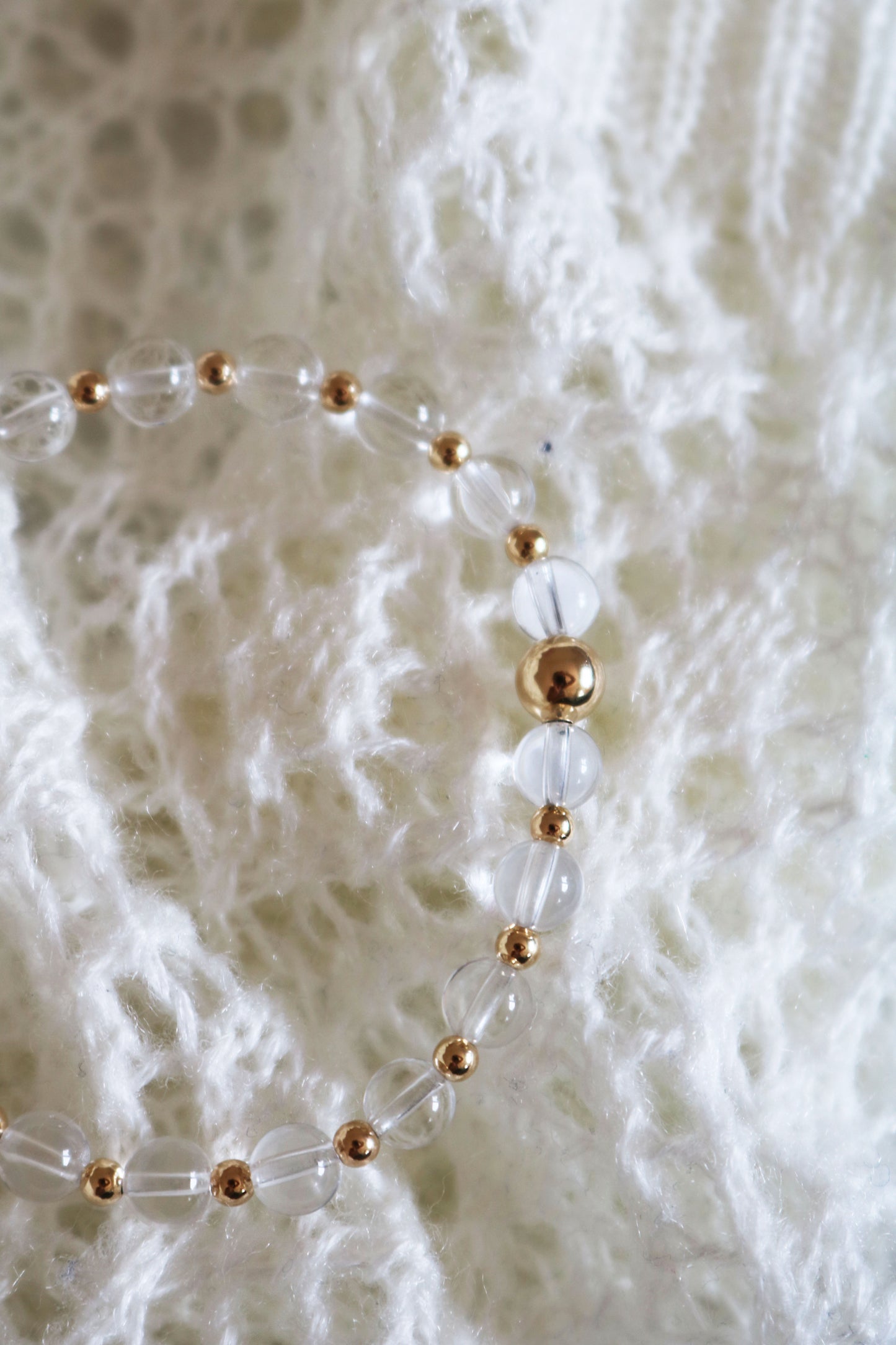 Clear Quartz and Gold | April Birthstone