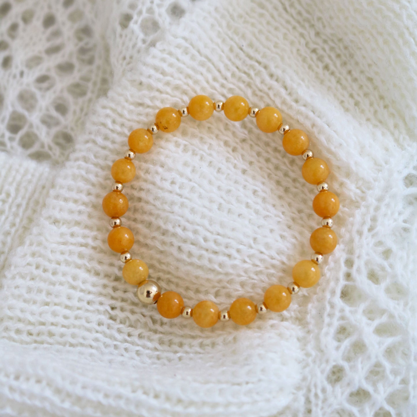 Yellow Jade and Gold | November Birthstone