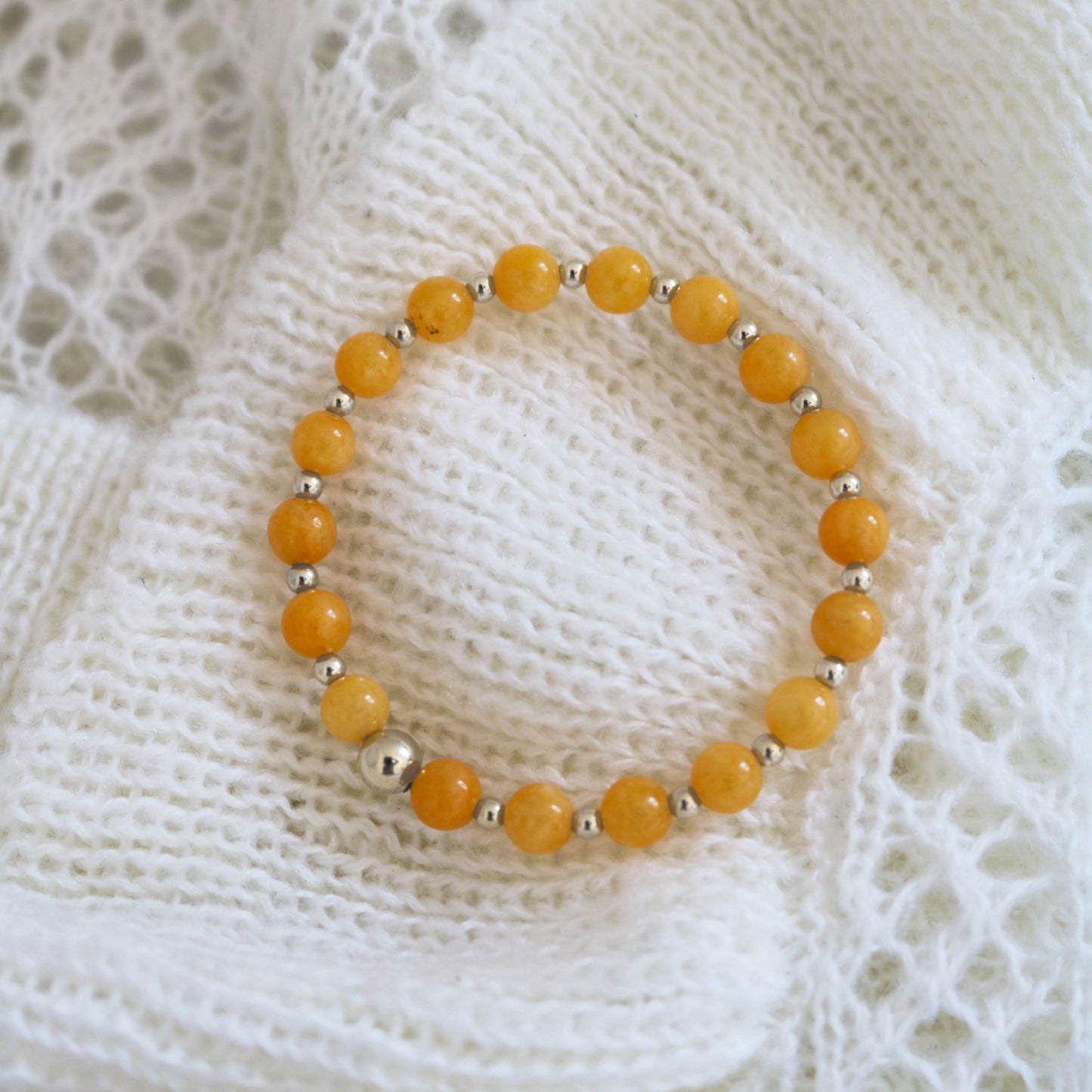 Yellow Jade and Silver | November Birthstone