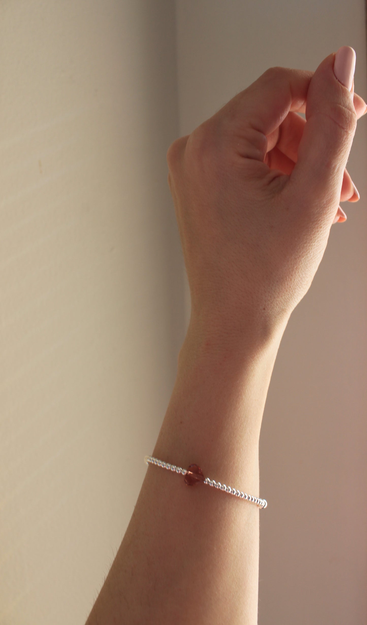 Anna's Bracelet | Silver With Swarovyski Heart Bead