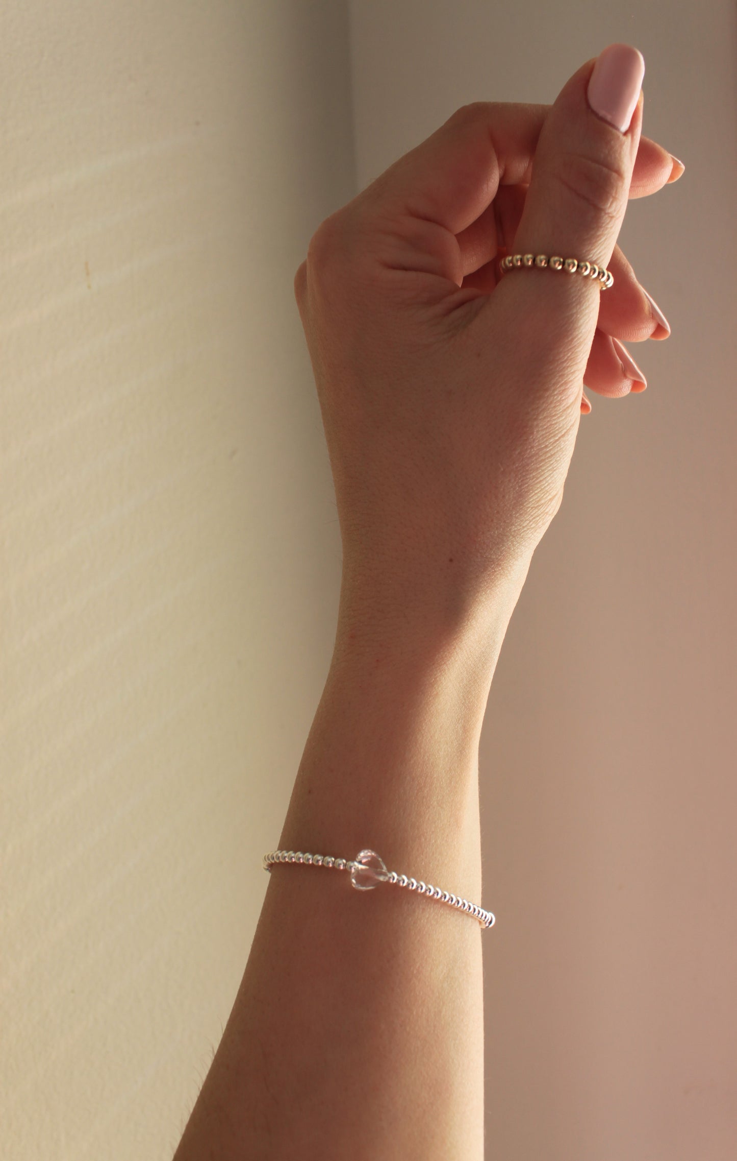 Anna's Bracelet | Silver With Swarovyski Heart Bead