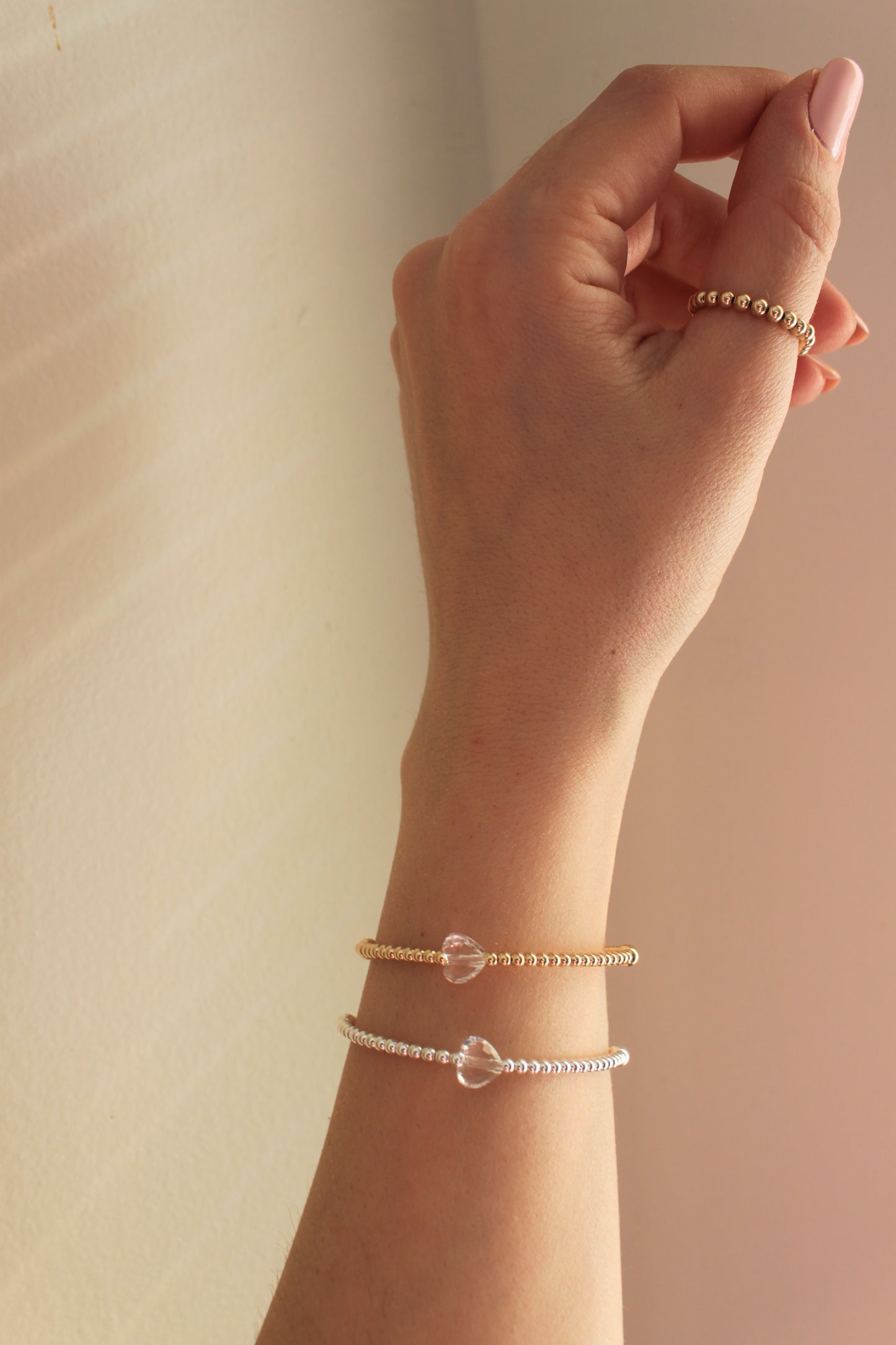 Anna's Bracelet | Gold With Swarovyski Heart Bead