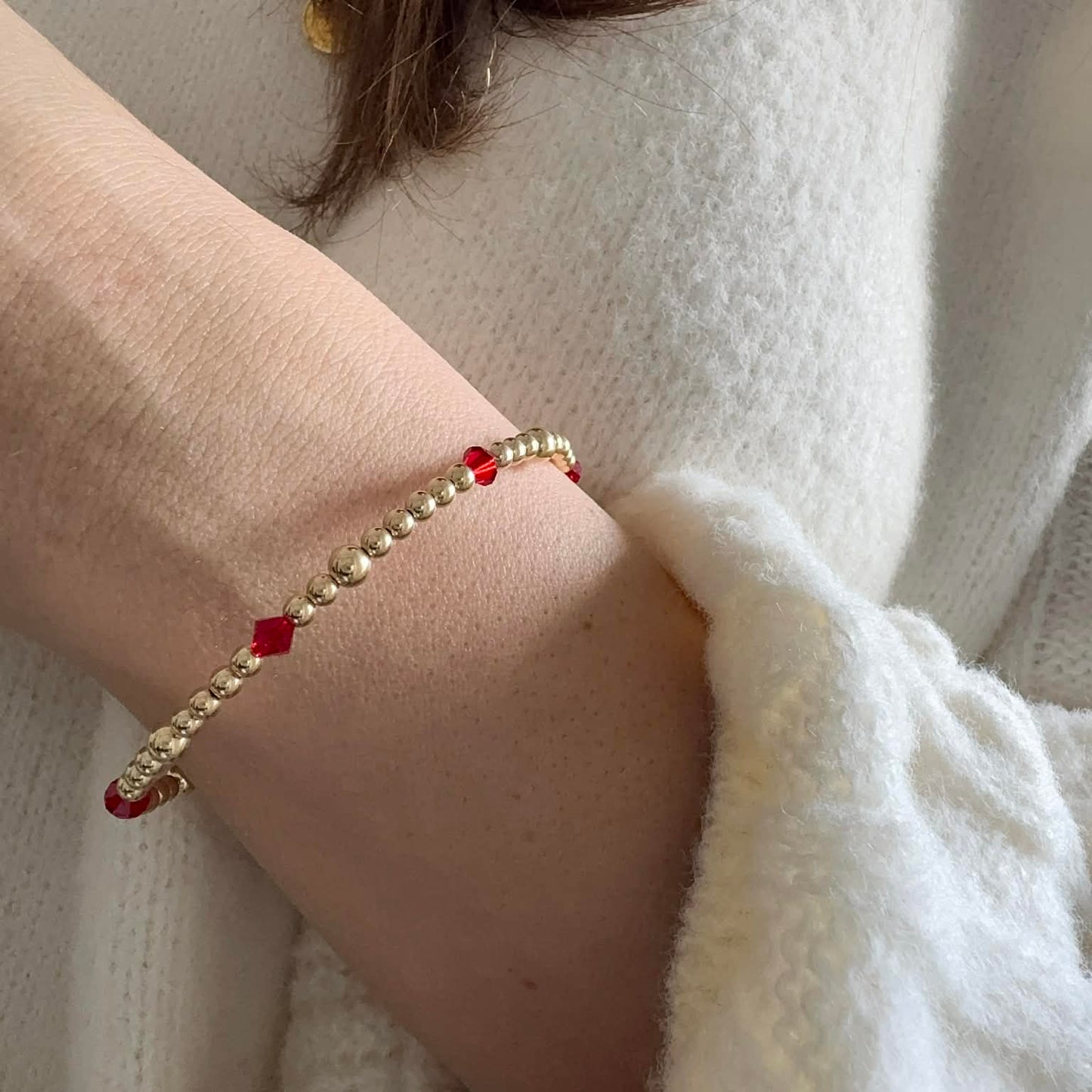 Ruby July Birthstone |  14K Gold-Filled & 925 Sterling Silver