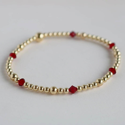 Garnet January Birthstone |  14K Gold-Filled & 925 Sterling Silver