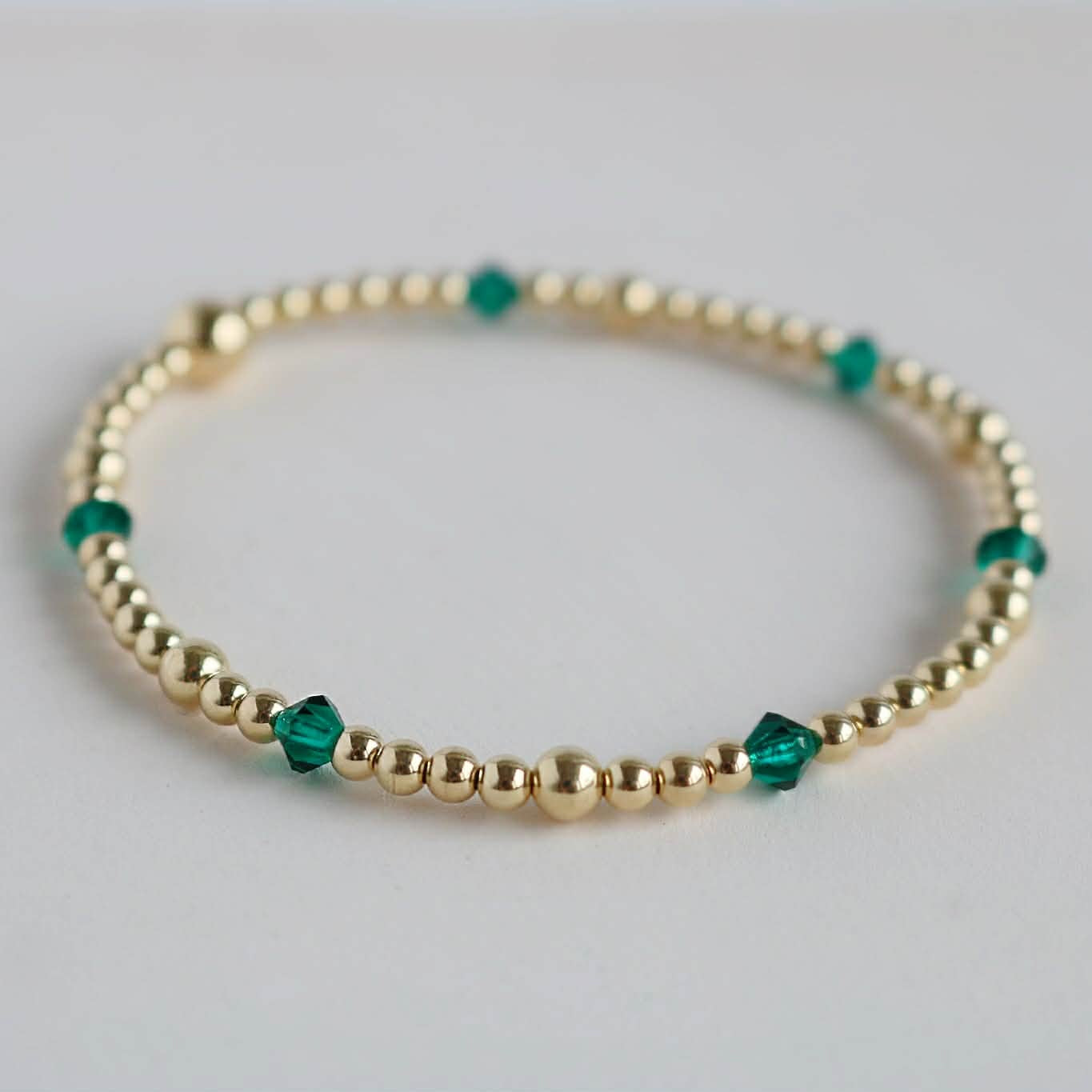 Emerald May Birthstone |  14K Gold-Filled & 925 Sterling Silver