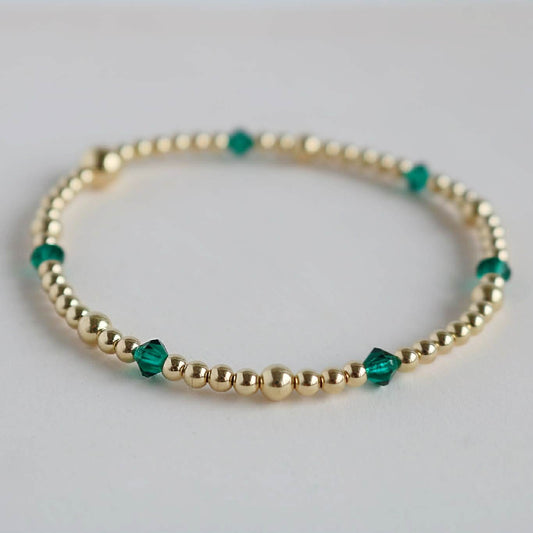 Emerald May Birthstone |  14K Gold-Filled & 925 Sterling Silver