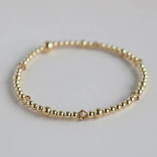 Light Topaz November Birthstone |  14K Gold-Filled & 925 Sterling Silver