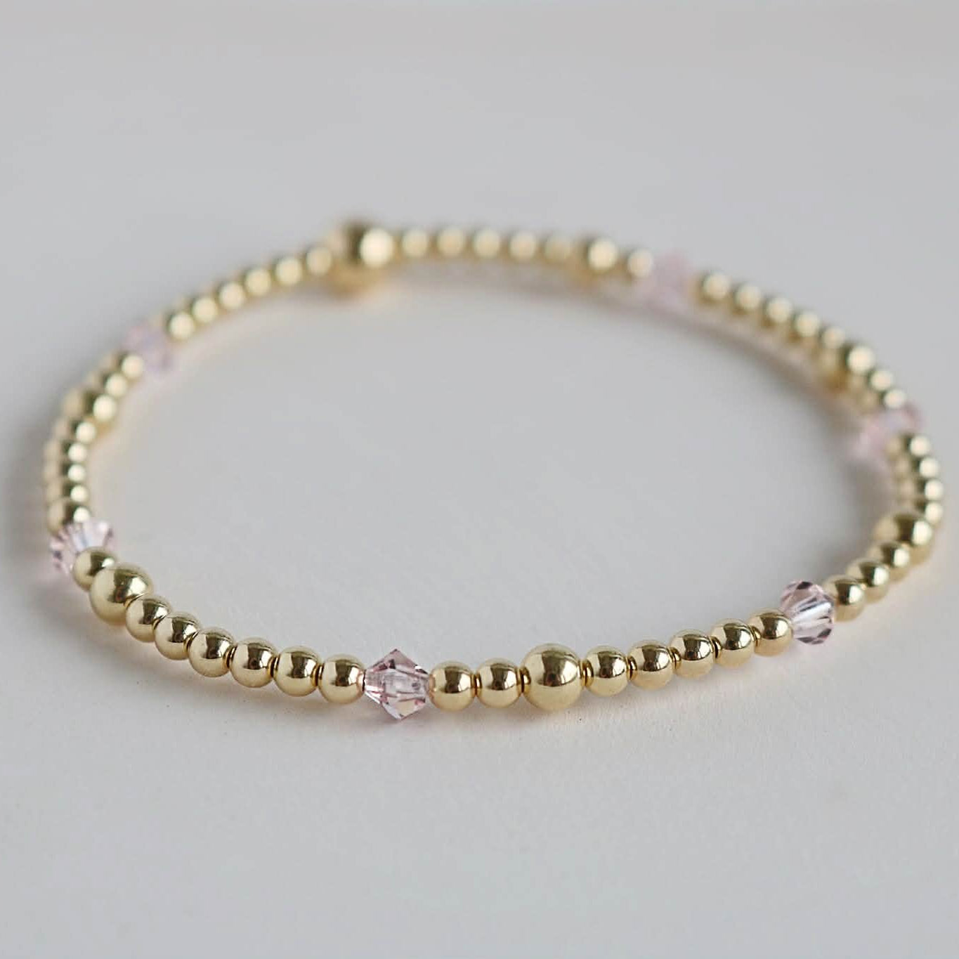 Rose October Birthstone |  14K Gold-Filled & 925 Sterling Silver