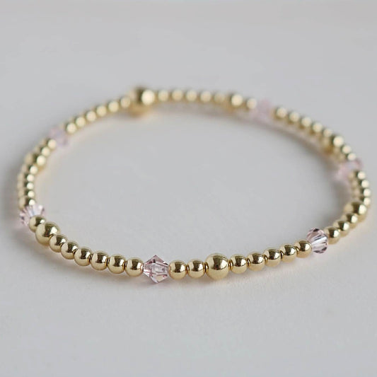 Rose October Birthstone |  14K Gold-Filled & 925 Sterling Silver
