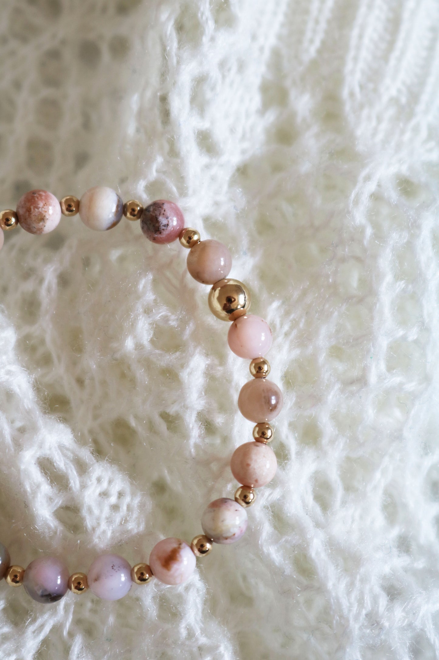 Pink Opal and Gold | October Birthstone