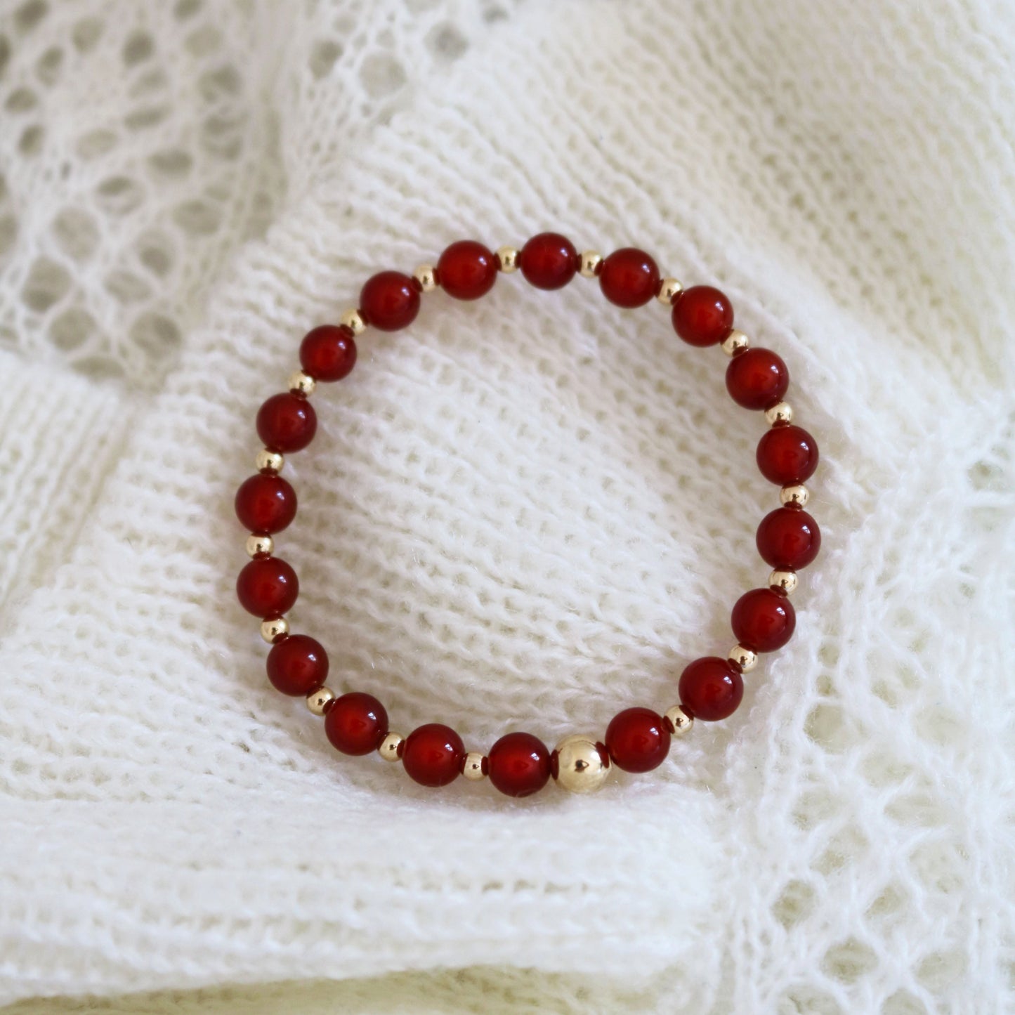 Red Jade and Gold | July Birthstone