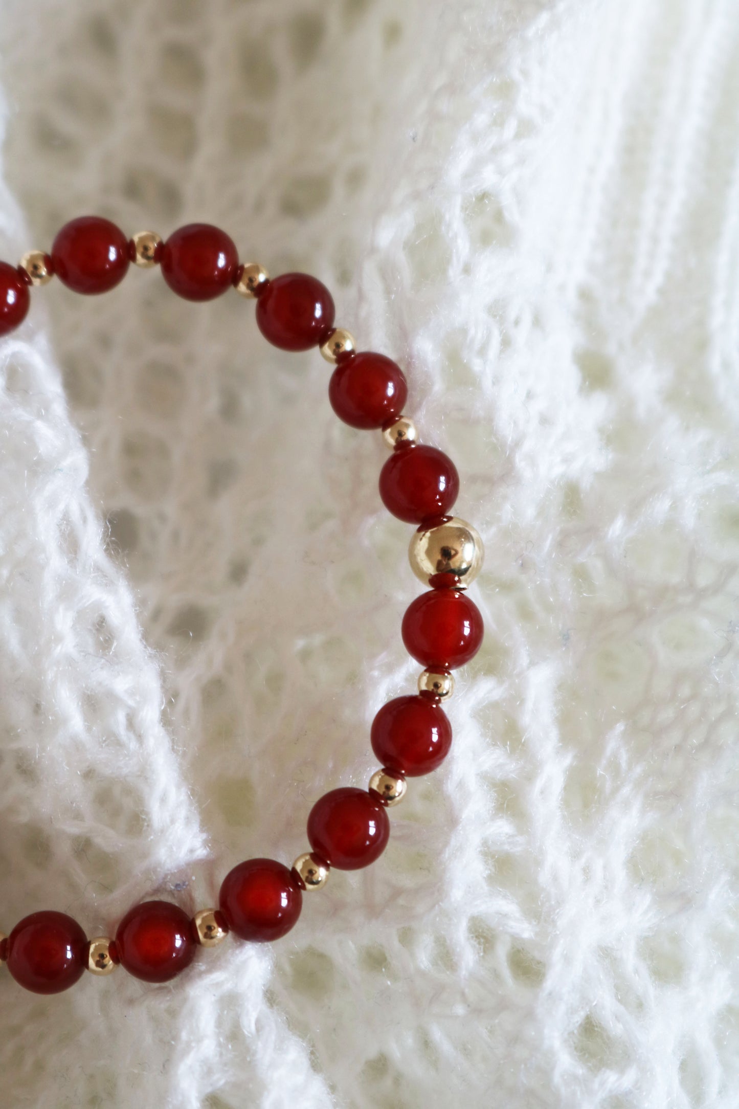 Red Jade and Gold | July Birthstone