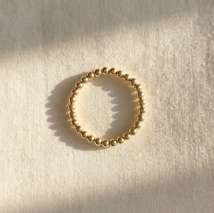 Gold Beaded Ring