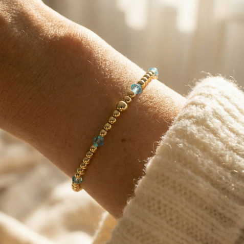 Aquamarine March Birthstone |  14K Gold-Filled & 925 Sterling Silver