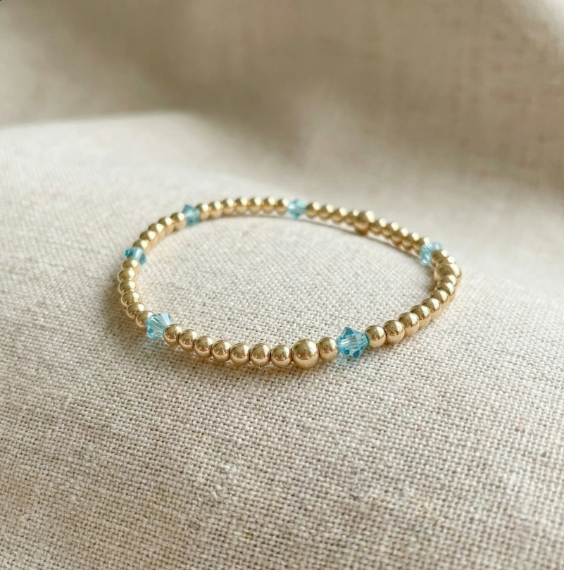 Aquamarine March Birthstone |  14K Gold-Filled & 925 Sterling Silver