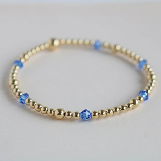 Sapphire September Birthstone |  14K Gold-Filled & 925 Sterling Silver