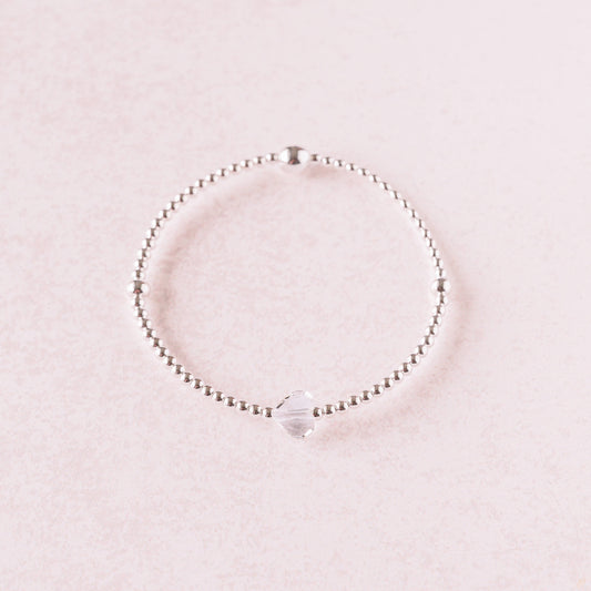 Anna's Bracelet | Silver With Swarovyski Heart Bead