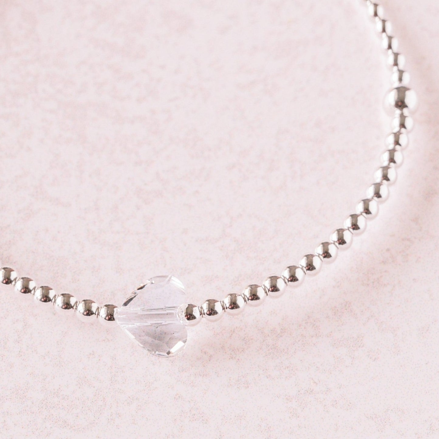 Anna's Bracelet | Silver With Swarovyski Heart Bead