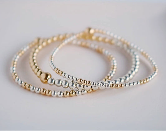 Mixed Metal Stack | 14K Gold-Filled & 925 Sterling Silver