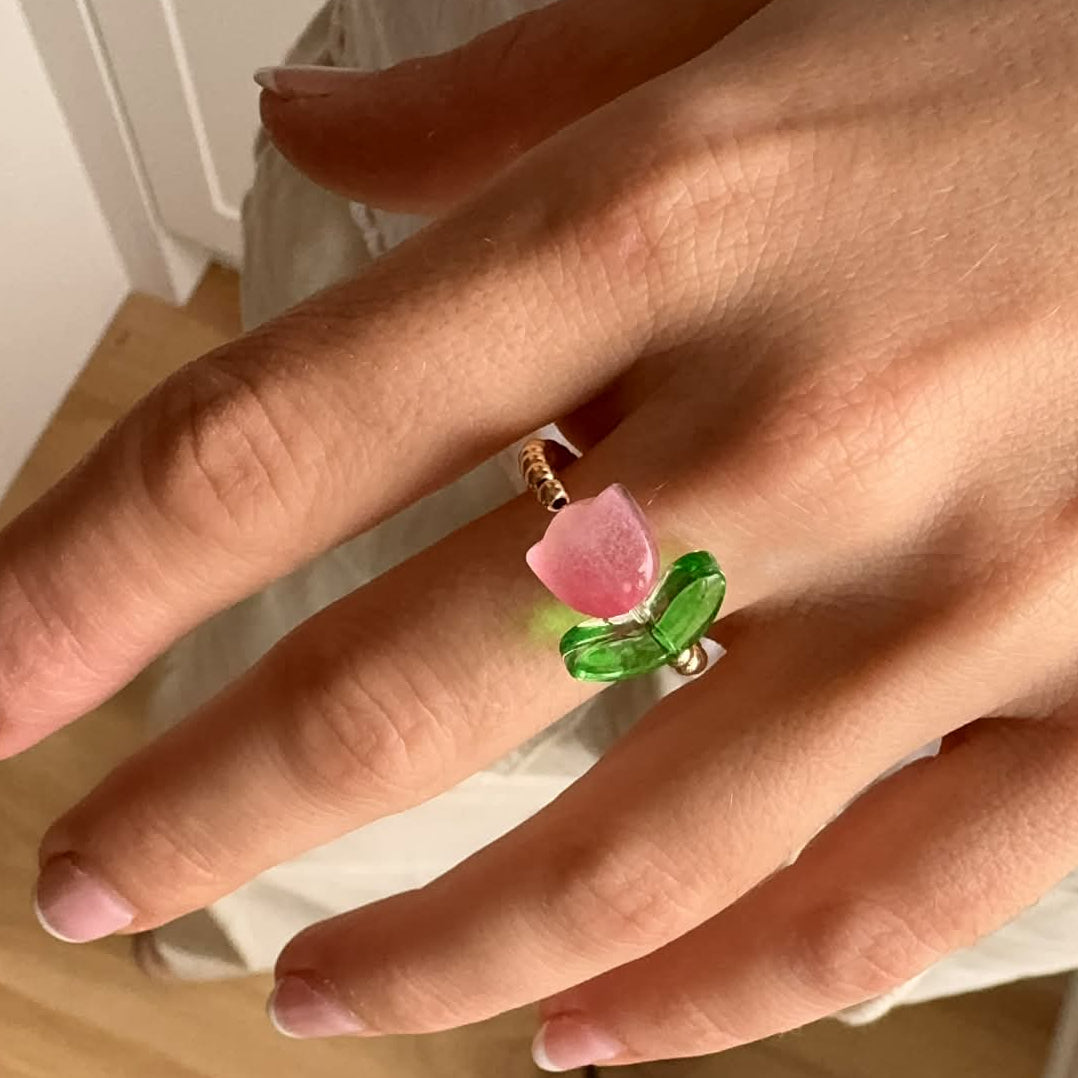 Tulip Beaded Ring | 14k Gold-Filled