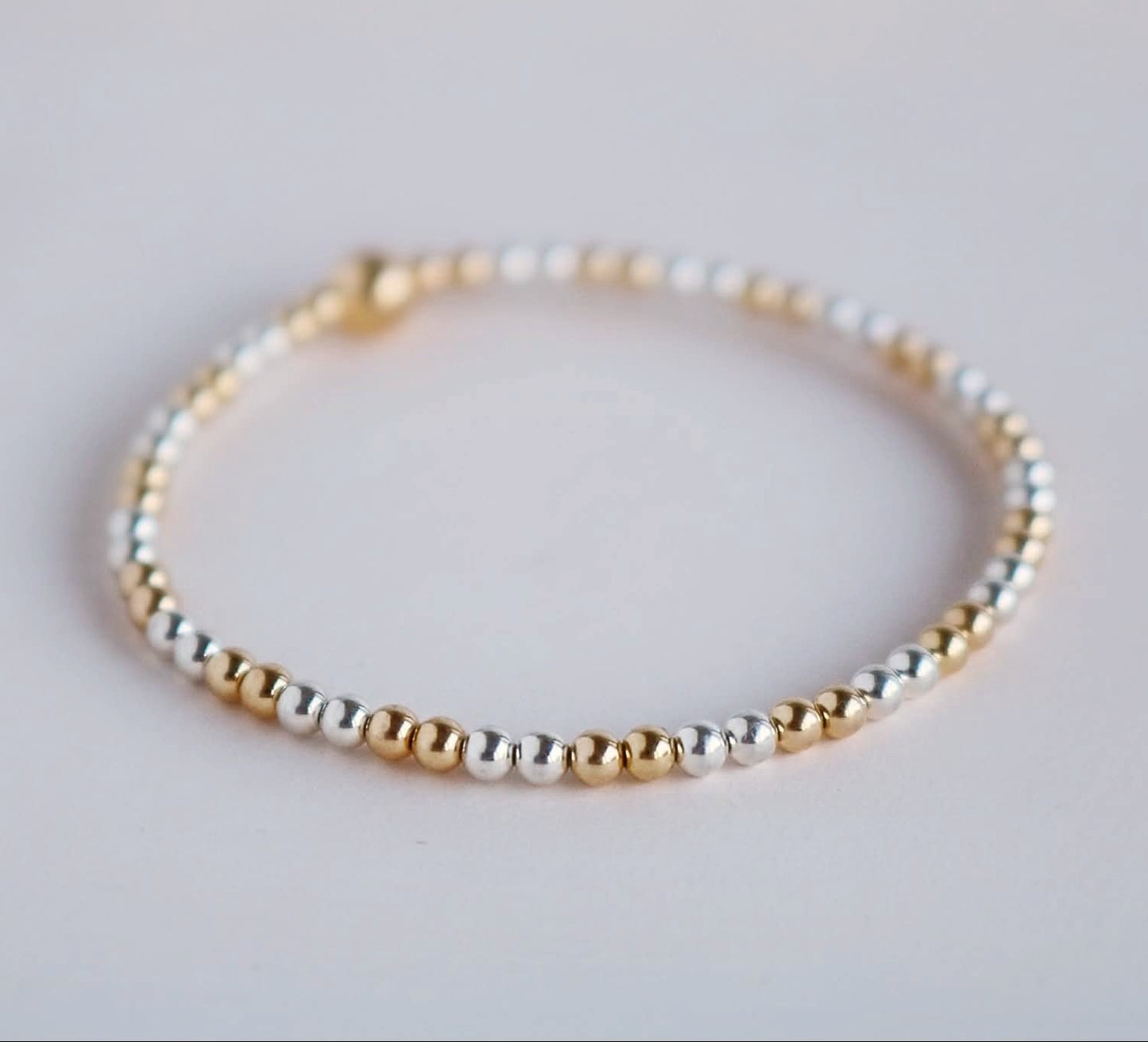 3mm Mixed Metal Bracelet | 14K Gold-Filled & 925 Sterling Silver
