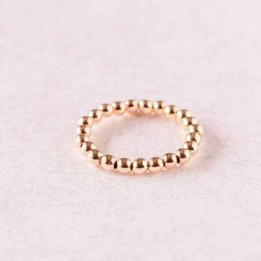 Gold Beaded Ring