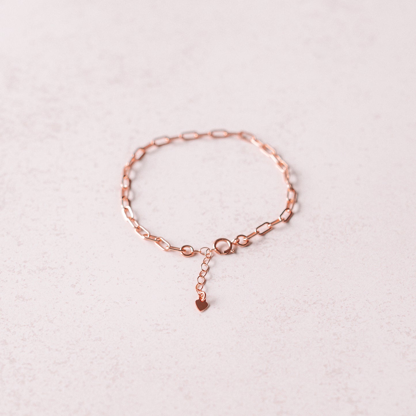 PAPER CLIP CHAIN Bracelet | 14K Rose Gold Filled