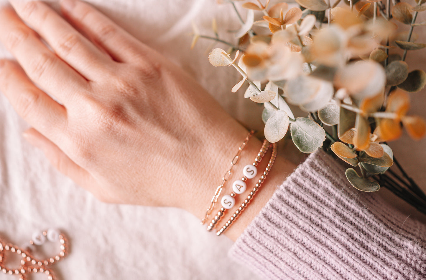 PLAIN JANE Beaded Bracelet | 14K Rose Gold Filled